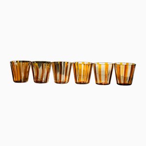 Bicchieri corti in vetro di Murano di Mariana Iskra, set di 6