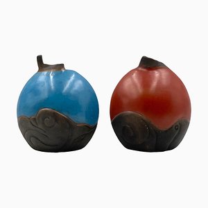 Earthenware Vases by Wilmer W Ramirez, South America, 1990s, Set of 2