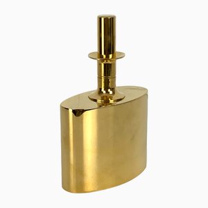 Decanter in ottone placcato in oro a 23 carati di Pierre Forssell per Skultuna, anni '60