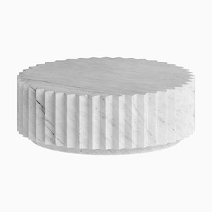 Doris Multifaceted Coffee Table in White Carrara Marble by Fred & Juul