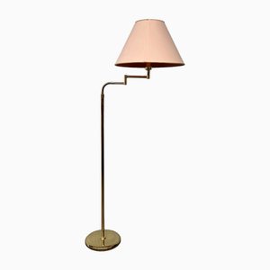 Italian Adjustable Floor Lamp in Brass Plated Metal from Cerva, 1980s