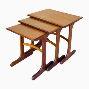 Scandinavian Teak Nesting Tables, 1960, Set of 3