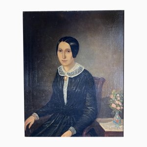 Artiste Français, Portrait de Femme, 1900, Huile sur Toile
