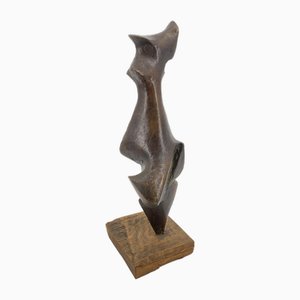 Justus Chrukin, Escultura abstracta, años 60, Bronce