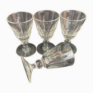 Baccarat Médicis Weißweingläser, Ende 19. Jh., 4er Set