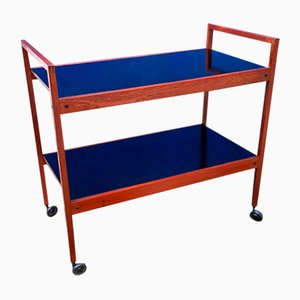 Chariot de Bar en Teck de Bernini, Italie, 1960s