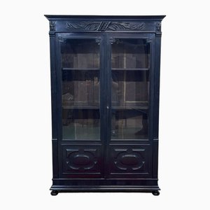 Vitrina Napoleón III de madera ennegrecida, siglo XIX