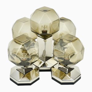 Modular Flush Mount by Motoko Ishii for Staff Lamps, 1970s, Set of 5