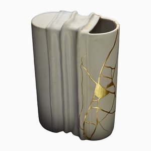 Grand Kintsugi Blanc Vase by Myriam Greff