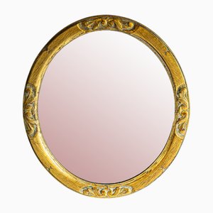 Vintage Louis XVI Style Oval Guilded Mirror, 1950s