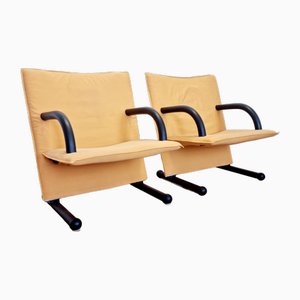Set of Italian Postmodern T-Line Armchairs by Burkhard Voghterr for Arflex, Italy, 1980s