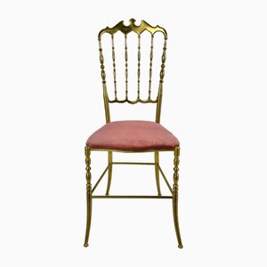Antique Classical Bronze Chiavari Side Chair, 1920s