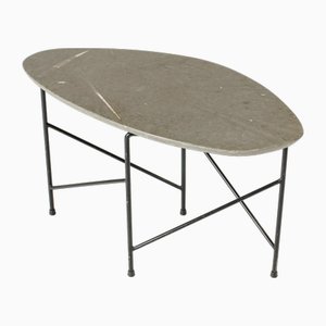 Swedish Modernist Limestone Side Table, 1950s