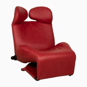 Wink Armchair in Red Vegan Leather by Toshiyuki Kita for Cassina