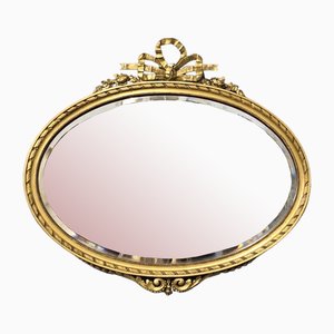 English Adams Oval Gilt Mirror