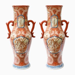 Vases en Porcelaine Kutani, Japon, 1890s, Set de 2