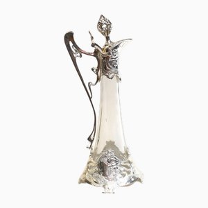 Art Nouveau Glass Claret Jug