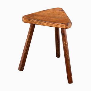 Sgabello triangolare/scultoreo rustico, Italia, anni '40