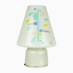 Hellgraue Bibi Tischlampe aus Glas von Alessandro Mendini für Artemide-Sidecar, 1993