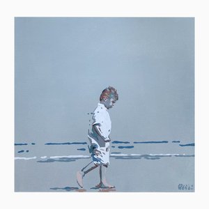 Joanna Woyda, La playa: un paseo, 2024, Acrílico sobre lienzo