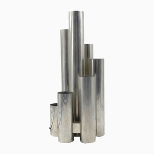 Hollywood Regency Italian Metal Table Lamp by Gaetano Sciolari, 1970s