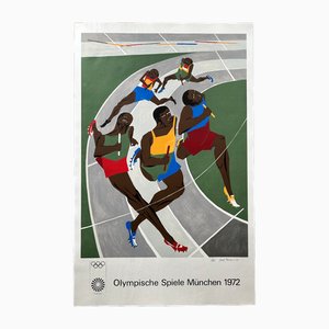 Jacob Lawrence, Olympic Games Munich Poster, 1972, Screen Print