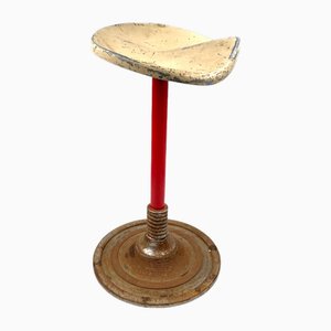 Mid-Century French Red Stool, 1950s