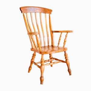 Large Blonde Farmhouse Windsor Chair, 1965