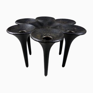 Cast Iron Hornblower Candleholder by Christel & Christer Holmgren for Illums Bolighus, 1960s