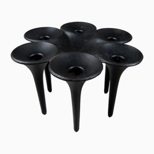Cast Iron Hornblower Candleholder by Christel & Christer Holmgren for Illums Bolighus, 1960s