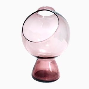 Vase Rose Vintage en Verre Murano, Italie, 1970s