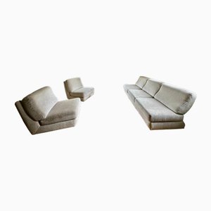 Sofa & Chairs attributed to Jacques Charpentier, 1970, Set of 3