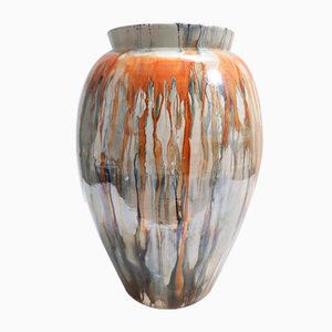 Vase Vintage en Faïence Laqué par Pasquinucci, 1940s