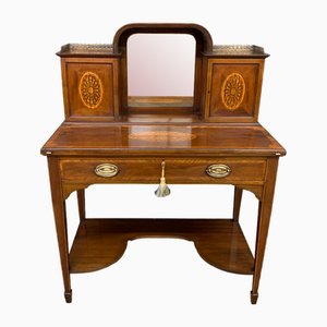 Antiker Schreibtisch aus Mahagoni mit Intarsien, 1895