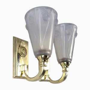 Art Deco Sconces in Bronze, France, 1920s-1930s, Set of 2