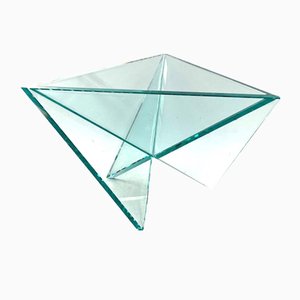 Italienische Vintage Schale aus geformtem Glas, 1980er