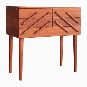 Scandinavian Teak Sewing Box, Denmark, 1960s
