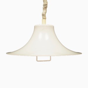 Danish White Pendant Lamp by Fog & Morup for Fog & Mørup, 1970s