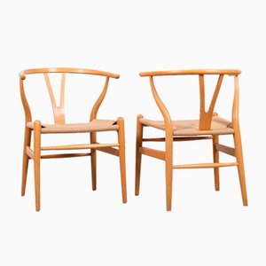 Set of Mid-Century Wishbone Chairs by Hans Wegner for Carl Hansen & Søn