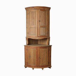 Antique Swedish Gustavian Corner Cabinet