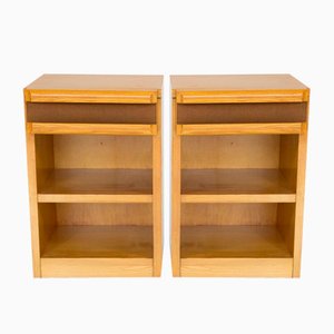 Nachttische aus Eschenholz, 1970er, 2er Set