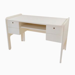 Weiß lackierter Holz Schreibtisch, 1970er