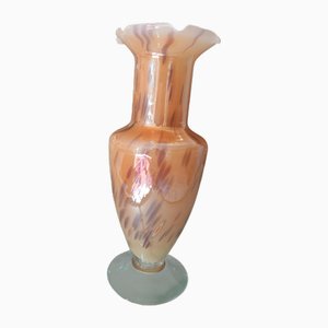 Large Murano Glass Vase with Leopard-Effect Murrine, 1950s