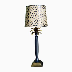 Palm Tree Lamp with Leopard-Print Metal Lampshade by Gand & C. Interiors