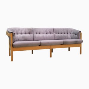Dänisches Lila Velours Sofa, 1970er