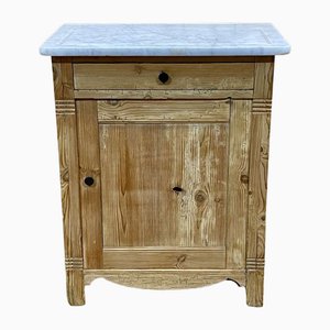 Buffet inglese in abete e ripiano in marmo