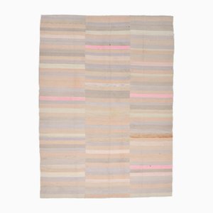 Handmade Color Wool Jute Rug, 1960