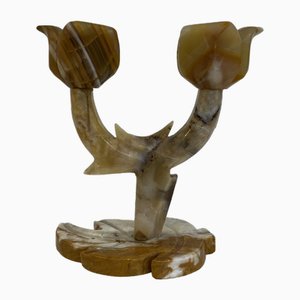 Bougeoir Mid-Century en Albâtre, 1950s.