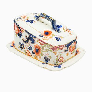 Vintage English Butter Dish in Ceramic, 1920