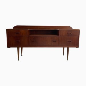 Mid-Century Modern Slimline Sideboard / Schminktisch aus Teak Furnier